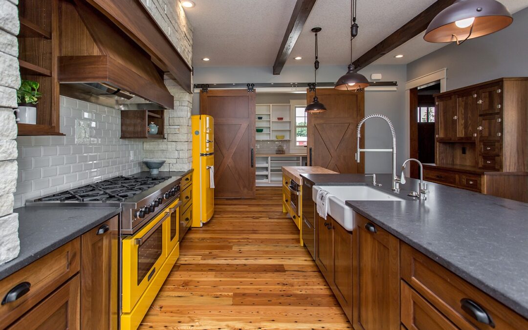 sustainable hardwood flooring in a kitchen