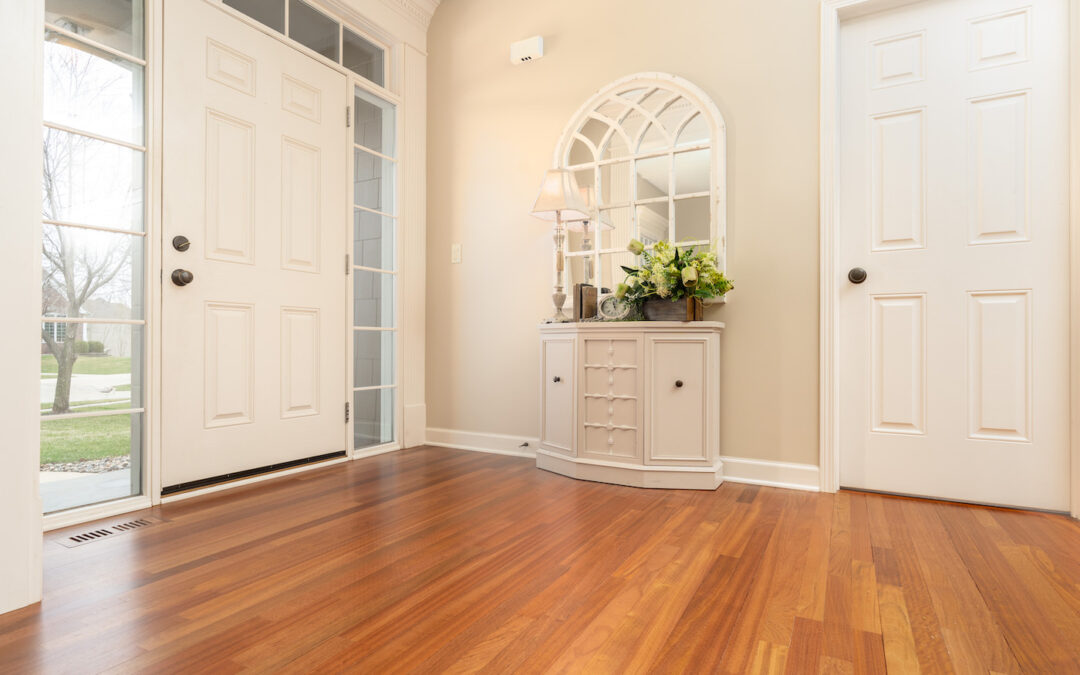 home entryway with hardwood floors